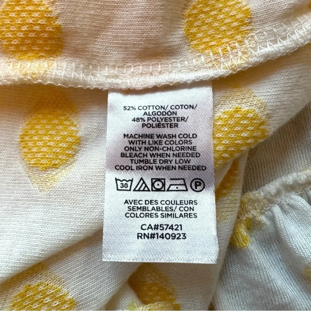 LOFT Yellow Dot Peplum Top - Size Small - NWT - Polka Dot / Spring